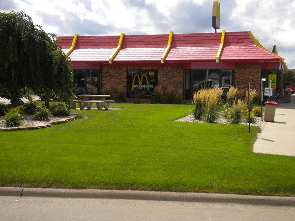 McDonalds with lush green lawn